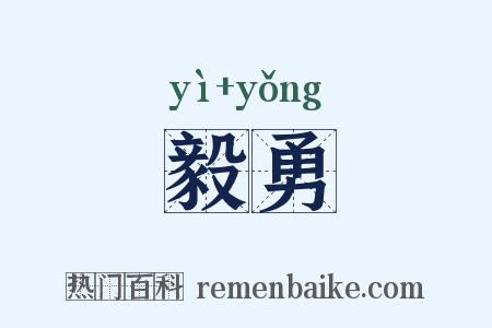 毅勇是什么意思的图片